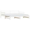 vidaXL Sof&aacute; cama nido sin colch&oacute;n madera maciza blanco 90x190 cm