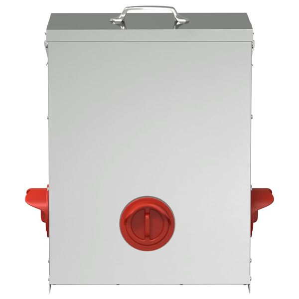 vidaXL Comedero para pollos Plateado 32,5 x 20,5 x 43 cm