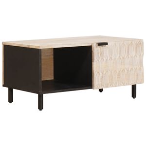 vidaXL Mesa de Caf&eacute; 80 x 50 x 40 cm Madera de mango maciza