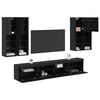 vidaXL Conjunto de mueble de TV en la pared con luces LED 7 pcs