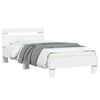vidaXL Estructura de cama con cabecero y luces LED blanco 75x190 cm
