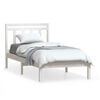 vidaXL Estructura de cama madera maciza de pino blanco 100x200 cm