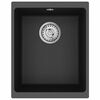 vidaXL Lavabo Negro 370 x 460 mm 80% Cuarzo y 20% Resina