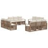 vidaXL Conjunto de sof&aacute;s de jard&iacute;n 12 uds. Beige rat&aacute;n sint&eacute;tico