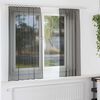 vidaXL Cortinas de gasa con bolsillos para varillas 2 uds. negro
