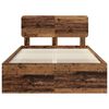 vidaXL Estructura de cama con cabecera Madera vieja 120 x 200 cm