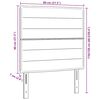 vidaXL Cabecero LED con cabecera Manual Marr&oacute;n Oscuro 80 cm Poli&eacute;ster