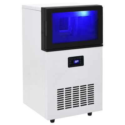 vidaXL Máquina de hacer cubitos de hielo negra 45 kg/24 h