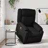 vidaXL Sill&oacute;n reclinable elevable cuero artificial negro