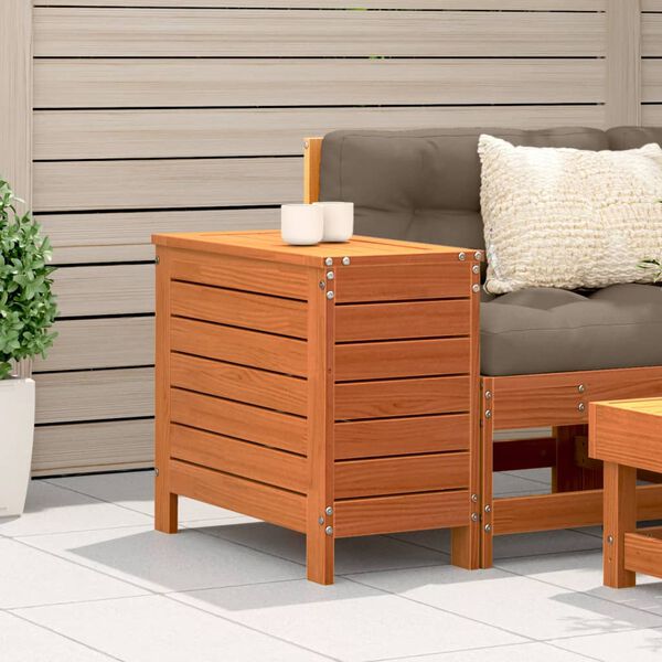 vidaXL Taburete de jard&iacute;n madera de pino marr&oacute;n cera 62x31,5x52 cm