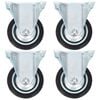vidaXL Ruedas fijas 4 unidades 75 mm