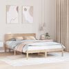 vidaXL Estructura de cama Natural 150 x 200 cm Madera de pino macizo