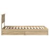 vidaXL Cama con almacenamiento con cabecera Roble Sonoma 90 x 200 cm