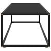 vidaXL Mesa de centro negra con vidrio negro 120x50x35 cm