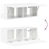 vidaXL Conjunto de mueble para TV de pared 4 pcs brillante