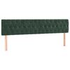 vidaXL Cama box spring con colch&oacute;n terciopelo verde oscuro 200x200 cm