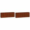 vidaXL Jardineras de pared 2 uds acero corten oxidado 53x10x17 cm