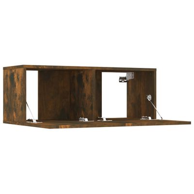vidaXL Set de muebles de TV 5 pzas madera contrachapada roble ahumado