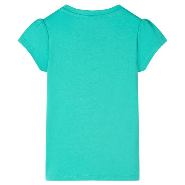 Camiseta infantil verde menta 140