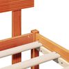 vidaXL Estructura de cama Marr&oacute;n 140 x 190 cm Madera maciza de Pino