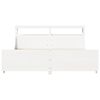 vidaXL Estructura de cama sin colch&oacute;n madera maciza blanca 200x200 cm