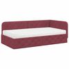 vidaXL Estructura de cama en esquina Rojo vino 90 x 200 cm tela