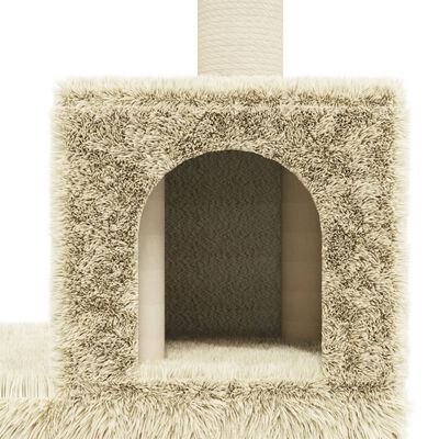 vidaXL Rascador para gatos con postes de sisal crema 188 cm