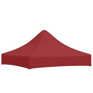 vidaXL Techo de carpa para celebraciones burdeos 2x2 m 270 g/m&sup2;