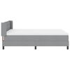 vidaXL Cama tipo Box Spring Gris Claro 200 x 140 cm Poli&eacute;ster