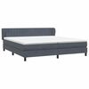 vidaXL Cama box spring con colchones terciopelo gris oscuro 180x210 cm