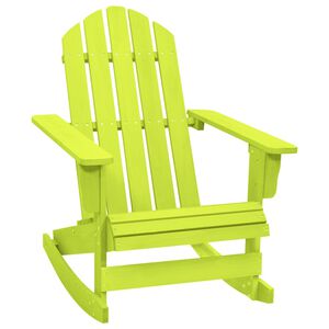 vidaXL Silla mecedora de jard&iacute;n Adirondack madera maciza abeto verde