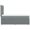 vidaXL Cama box spring con colch&oacute;n tela gris claro 80x200 cm