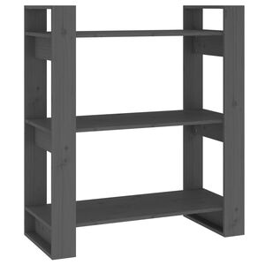 vidaXL Estanter&iacute;a/divisor de espacios madera pino gris 80x35x91 cm