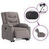 vidaXL Sillón eléctrico reclinable elevable de tela gris taupe
