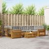 vidaXL Conjunto de sof&aacute;s de exterior 7 pcs Gris Natural y Claro
