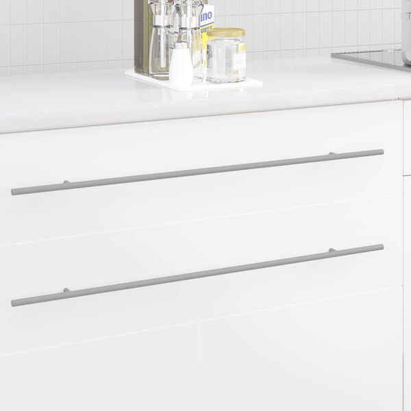 vidaXL Manija de armario 12 pcs Plateado 800 mm Acero inoxidable