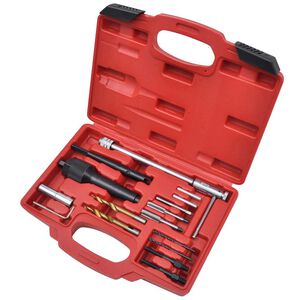 vidaXL Set para remover buj&iacute;as de precalentamiento 16 piezas