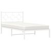 vidaXL Estructura cama sin colchón con cabecero metal blanco 100x200cm