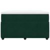 vidaXL Cama box spring con colch&oacute;n terciopelo verde oscuro 120x190 cm