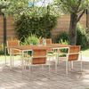 vidaXL Conjunto de Comedor de Jardín 5 pcs Madera Sólida de Acacia