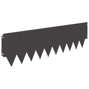 vidaXL Borde de C&eacute;sped 20 uds. 103 x 30 cm Acero Negro