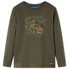 Camiseta infantil de manga larga caqui 104