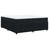 vidaXL Cama box spring con colch&oacute;n terciopelo negro 200x200 cm