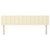 vidaXL Cabeceros 2 unidades cuero sintético color crema 80x5x78/88cm