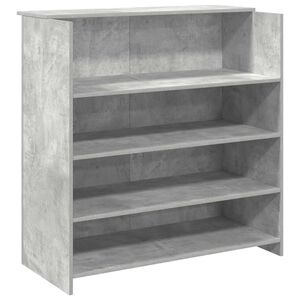 vidaXL Mostrador de recepci&oacute;n gris hormig&oacute;n 100x50x103,5 cm