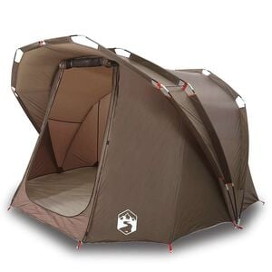 vidaXL Tienda de pesca para 4 personas impermeable marr&oacute;n