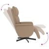 vidaXL Sill&oacute;n reclinable masaje reposapi&eacute;s cuero sint&eacute;tico capuchino