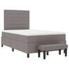 vidaXL Cama tipo Box Spring con colch&oacute;n Taup&eacute; 120 x 190 cm tela