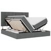 vidaXL Cama de almacenamiento LED con colch&oacute;n Gris oscuro 180 x 200 cm