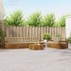 vidaXL Conjunto de sof&aacute;s de exterior con coj&iacute;n 7 pcs Natural y Beige